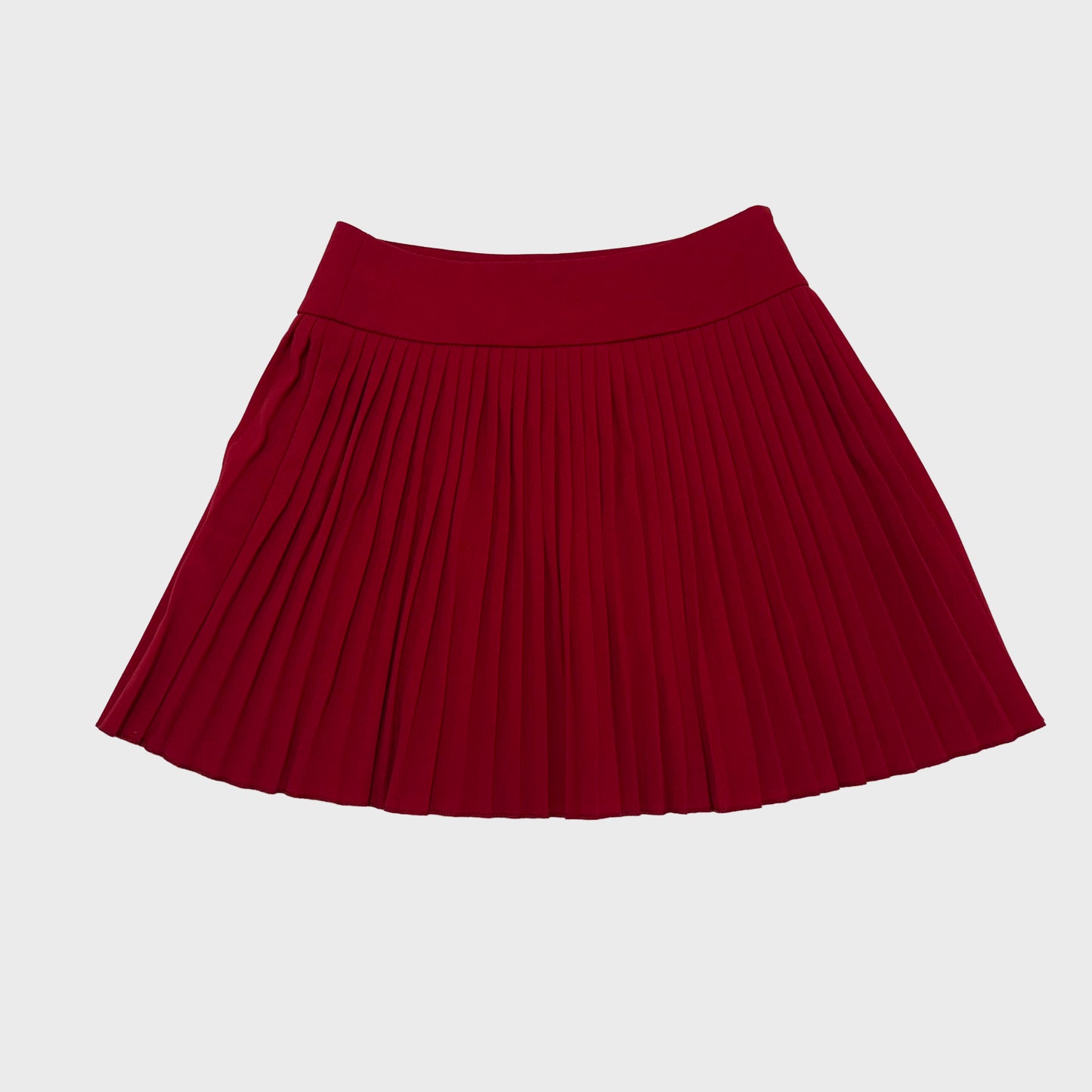 Falda mini roja con plise