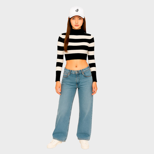 Sueter corto de rayas