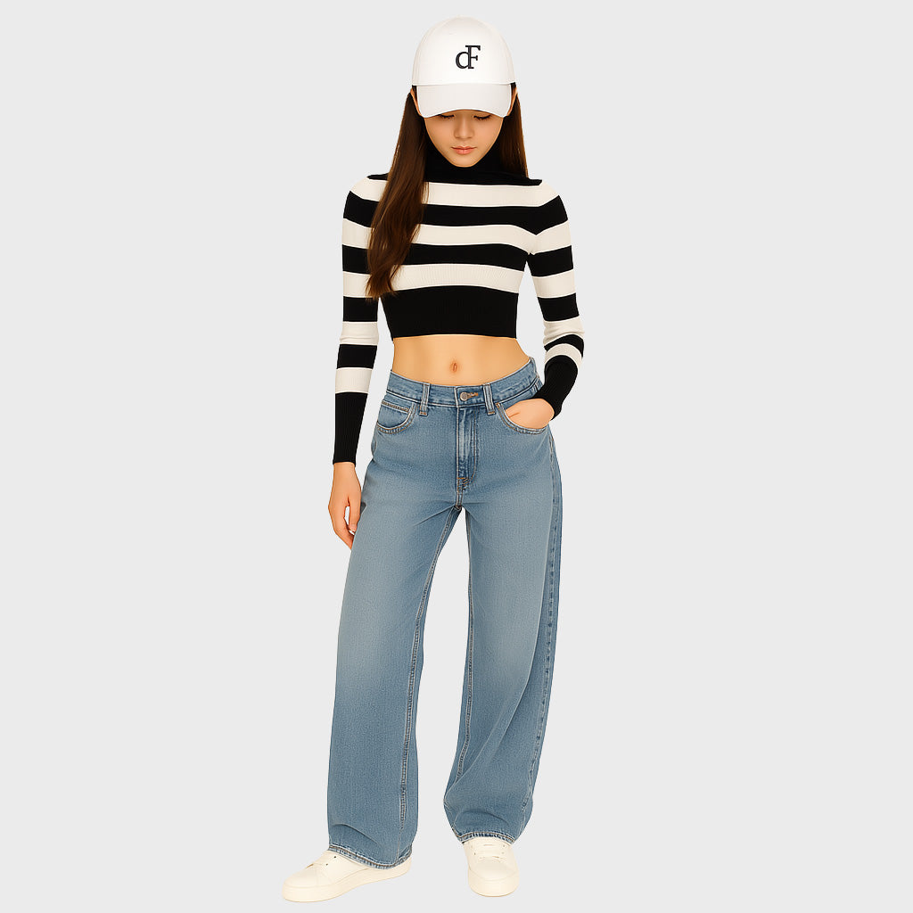 Sueter corto de rayas