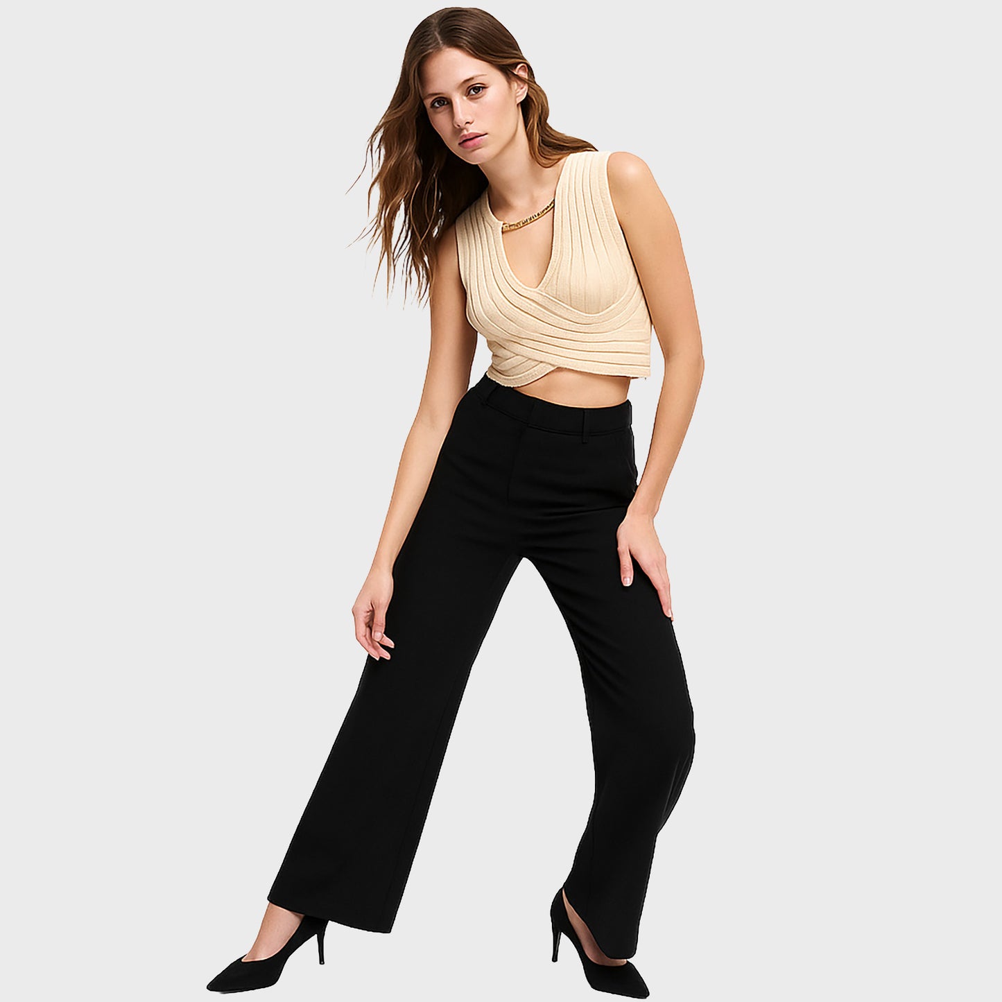 Blusa corta cruzada