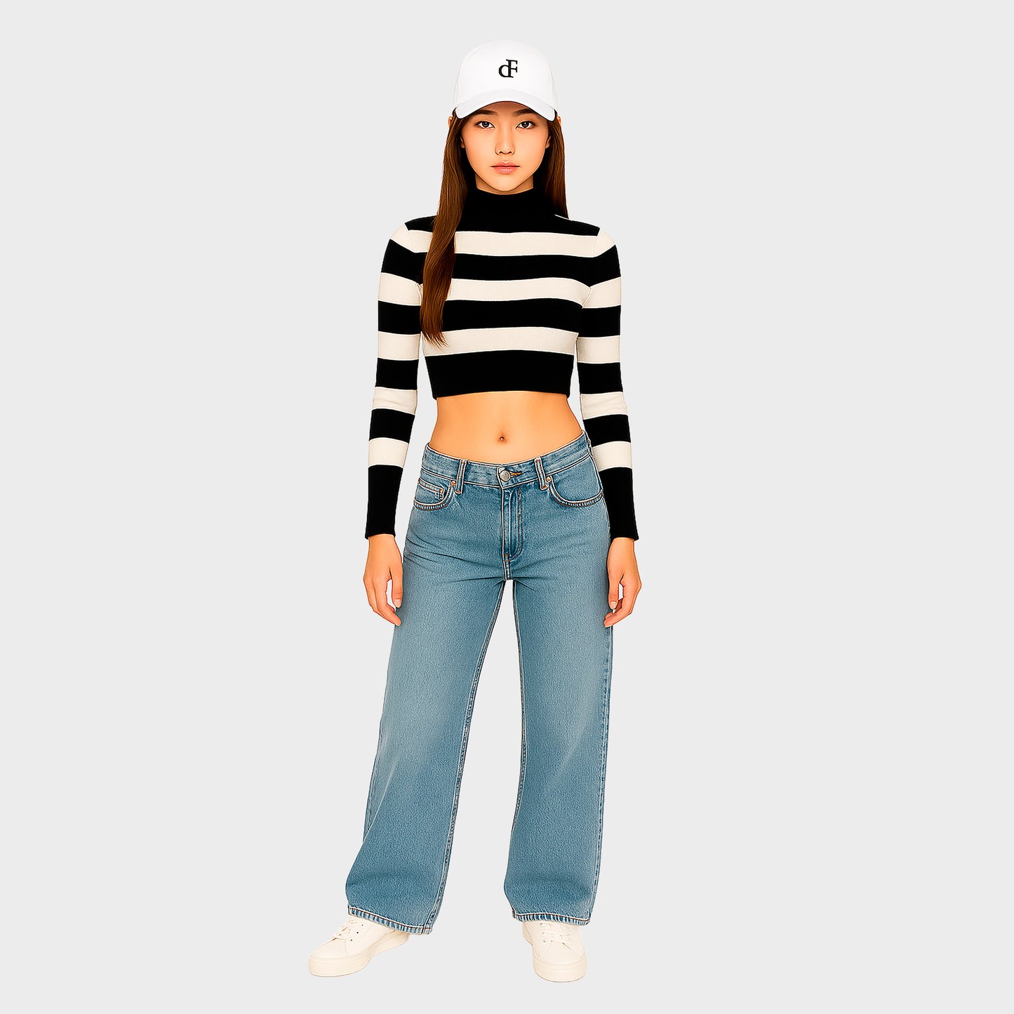 Sueter corto de rayas