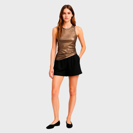 Blusa ajustada bronce