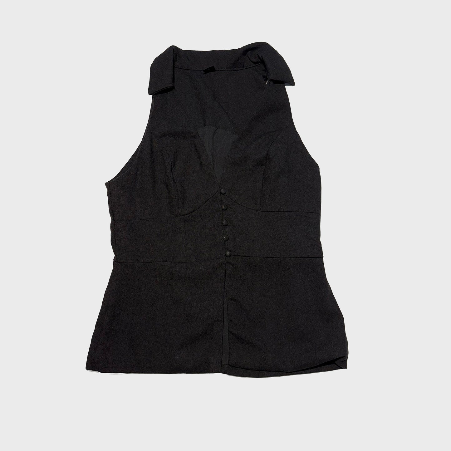 Blusa negra  tipo chaleco