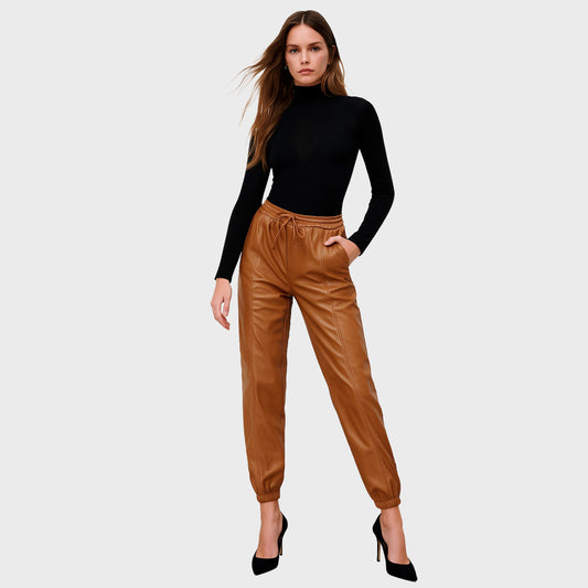 Pantalon camel tipo jogger