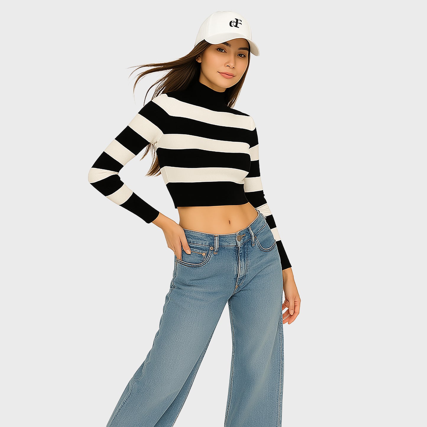 Sueter corto de rayas